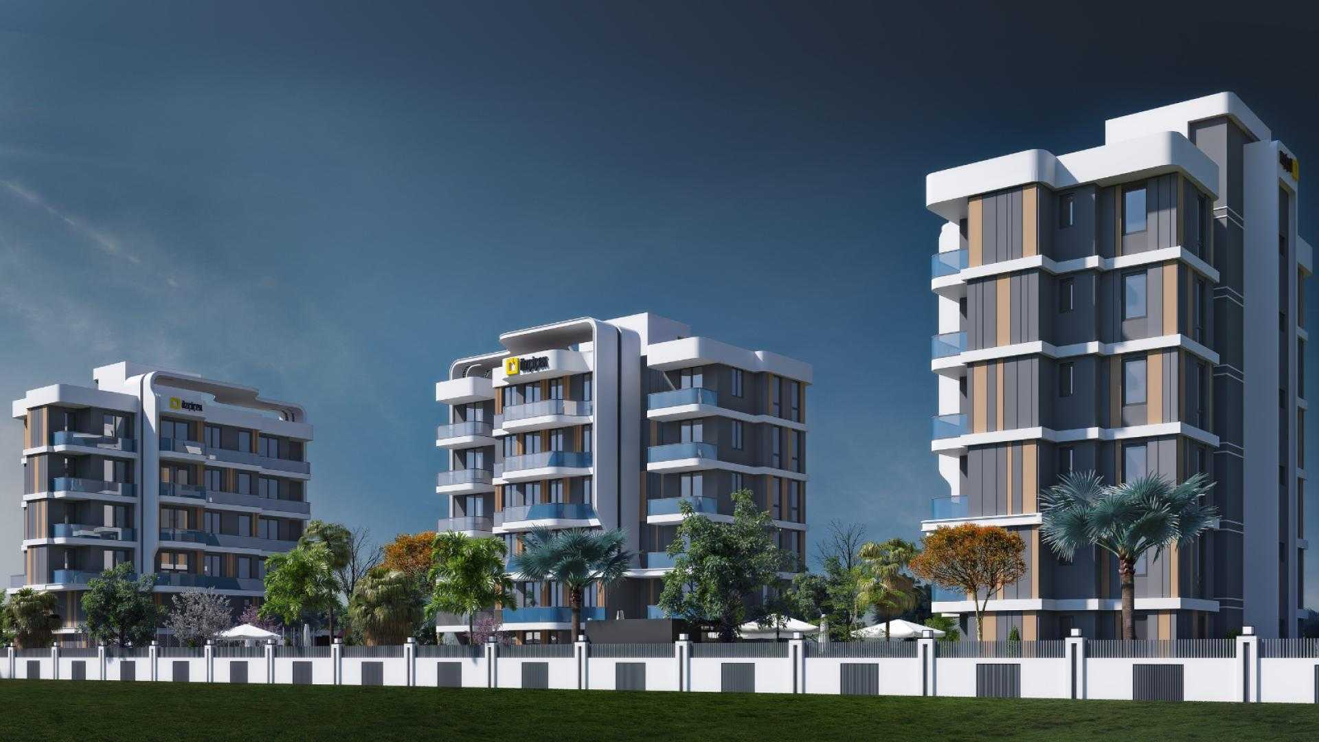 Apartments for sale in installments in Antalya Altıntas within the Viamar Rose