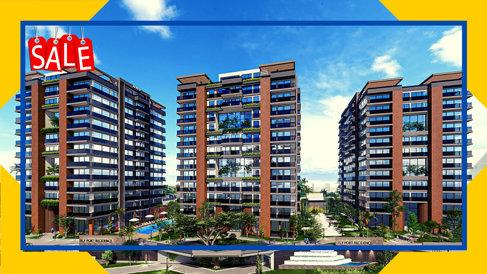 Apartments for sale in installments in Antalya (Fly Port Residence complex)