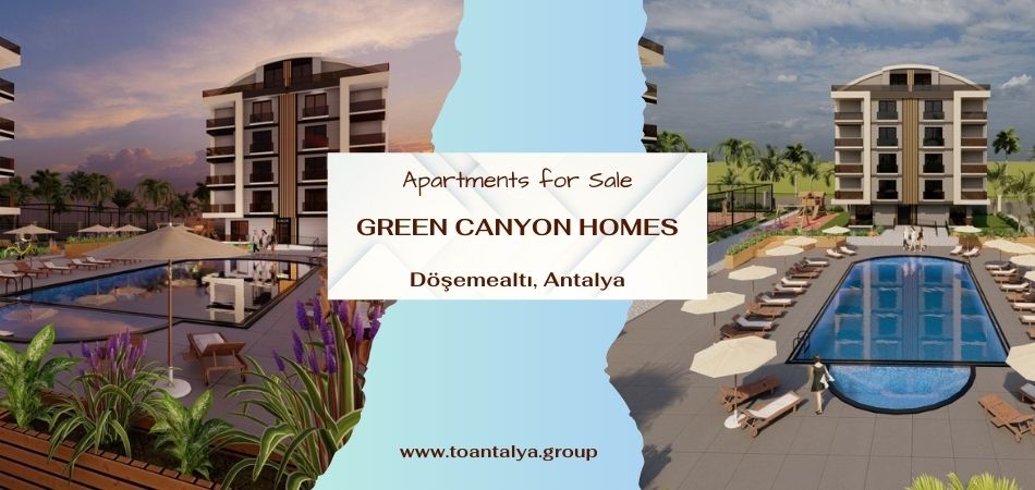 Antalya Döşemaltı “Green Canyon Homes” Sitesinde Taksitli Satılık Daireler